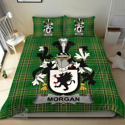 Irish Morgan Coat of Arms Family Crest Ireland Bedding Set Irish National Tartan Irish County Bedding Set Duvet Covers