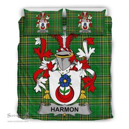 Irish Harmon Coat of Arms Family Crest Ireland Bedding Set Irish National Tartan Irish County Bedding Set Duvet Covers