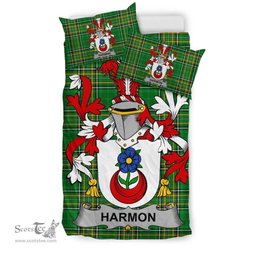Irish Harmon Coat of Arms Family Crest Ireland Bedding Set Irish National Tartan Irish County Bedding Set Duvet Covers