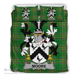 Irish Moore Coat of Arms Family Crest Ireland Bedding Set Irish National Tartan Irish County Bedding Set Duvet Covers