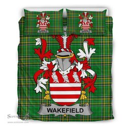 Irish Wakefield Coat of Arms Family Crest Ireland Bedding Set Irish National Tartan Irish County Bedding Set Duvet Covers