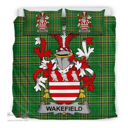 Irish Wakefield Coat of Arms Family Crest Ireland Bedding Set Irish National Tartan Irish County Bedding Set Duvet Covers