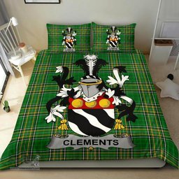 Irish Clements Coat of Arms Family Crest Ireland Bedding Set Irish National Tartan Irish County Bedding Set Duvet Covers