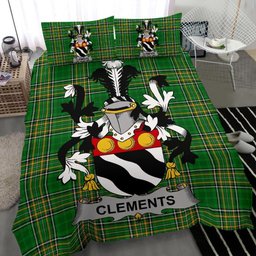 Irish Clements Coat of Arms Family Crest Ireland Bedding Set Irish National Tartan Irish County Bedding Set Duvet Covers