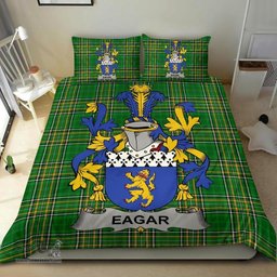 Irish Eagar Coat of Arms Family Crest Ireland Bedding Set Irish National Tartan Irish County Bedding Set Duvet Covers
