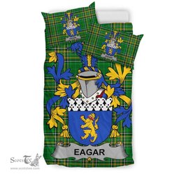 Irish Eagar Coat of Arms Family Crest Ireland Bedding Set Irish National Tartan Irish County Bedding Set Duvet Covers