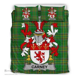 Irish Carney Coat of Arms Family Crest Ireland Bedding Set Irish National Tartan Irish County Bedding Set Duvet Covers