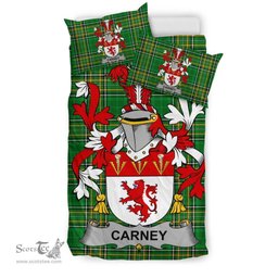 Irish Carney Coat of Arms Family Crest Ireland Bedding Set Irish National Tartan Irish County Bedding Set Duvet Covers