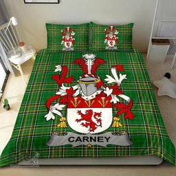 Irish Carney Coat of Arms Family Crest Ireland Bedding Set Irish National Tartan Irish County Bedding Set Duvet Covers