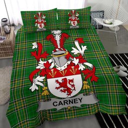 Irish Carney Coat of Arms Family Crest Ireland Bedding Set Irish National Tartan Irish County Bedding Set Duvet Covers