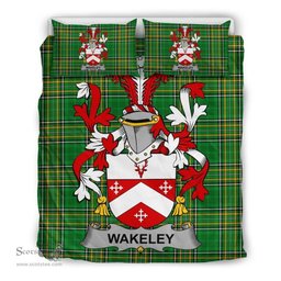 Irish Wakeley Coat of Arms Family Crest Ireland Bedding Set Irish National Tartan Irish County Bedding Set Duvet Covers