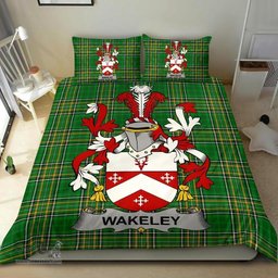 Irish Wakeley Coat of Arms Family Crest Ireland Bedding Set Irish National Tartan Irish County Bedding Set Duvet Covers