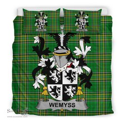 Irish Wemyss Coat of Arms Family Crest Ireland Bedding Set Irish National Tartan Irish County Bedding Set Duvet Covers