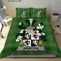 Irish Wemyss Coat of Arms Family Crest Ireland Bedding Set Irish National Tartan Irish County Bedding Set Duvet Covers