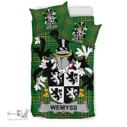 Irish Wemyss Coat of Arms Family Crest Ireland Bedding Set Irish National Tartan Irish County Bedding Set Duvet Covers
