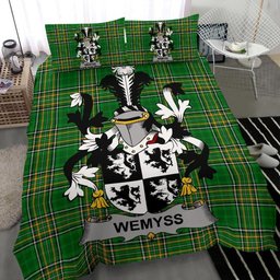 Irish Wemyss Coat of Arms Family Crest Ireland Bedding Set Irish National Tartan Irish County Bedding Set Duvet Covers