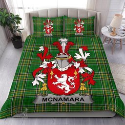 Irish McNamara Coat of Arms Family Crest Ireland Bedding Set Irish National Tartan Irish County Bedding Set Duvet Covers