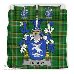 Irish Treacy or Tracy Coat of Arms Family Crest Ireland Bedding Set Irish National Tartan Irish County Bedding Set Duvet Covers