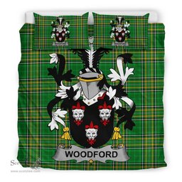 Irish Woodford Coat of Arms Family Crest Ireland Bedding Set Irish National Tartan Irish County Bedding Set Duvet Covers