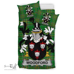 Irish Woodford Coat of Arms Family Crest Ireland Bedding Set Irish National Tartan Irish County Bedding Set Duvet Covers
