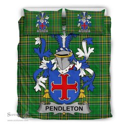 Irish Pendleton Coat of Arms Family Crest Ireland Bedding Set Irish National Tartan Irish County Bedding Set Duvet Covers