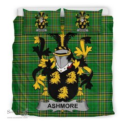 Irish Ashmore Coat of Arms Family Crest Ireland Bedding Set Irish National Tartan Irish County Bedding Set Duvet Covers