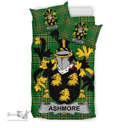 Irish Ashmore Coat of Arms Family Crest Ireland Bedding Set Irish National Tartan Irish County Bedding Set Duvet Covers