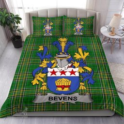 Irish Bevens Coat of Arms Family Crest Ireland Bedding Set Irish National Tartan Irish County Bedding Set Duvet Covers