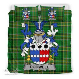 Irish Dodwell Coat of Arms Family Crest Ireland Bedding Set Irish National Tartan Irish County Bedding Set Duvet Covers