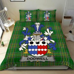 Irish Dodwell Coat of Arms Family Crest Ireland Bedding Set Irish National Tartan Irish County Bedding Set Duvet Covers