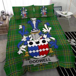 Irish Dodwell Coat of Arms Family Crest Ireland Bedding Set Irish National Tartan Irish County Bedding Set Duvet Covers