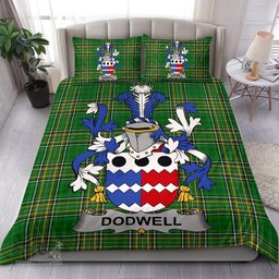 Irish Dodwell Coat of Arms Family Crest Ireland Bedding Set Irish National Tartan Irish County Bedding Set Duvet Covers