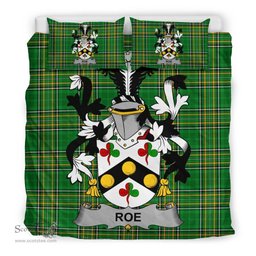 Irish Roe Coat of Arms Family Crest Ireland Bedding Set Irish National Tartan Irish County Bedding Set Duvet Covers