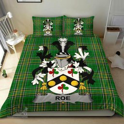 Irish Roe Coat of Arms Family Crest Ireland Bedding Set Irish National Tartan Irish County Bedding Set Duvet Covers