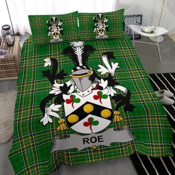 Irish Roe Coat of Arms Family Crest Ireland Bedding Set Irish National Tartan Irish County Bedding Set Duvet Covers
