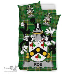 Irish Roe Coat of Arms Family Crest Ireland Bedding Set Irish National Tartan Irish County Bedding Set Duvet Covers