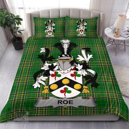 Irish Roe Coat of Arms Family Crest Ireland Bedding Set Irish National Tartan Irish County Bedding Set Duvet Covers