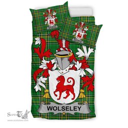 Irish Wolseley Coat of Arms Family Crest Ireland Bedding Set Irish National Tartan Irish County Bedding Set Duvet Covers
