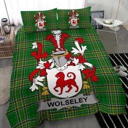 Irish Wolseley Coat of Arms Family Crest Ireland Bedding Set Irish National Tartan Irish County Bedding Set Duvet Covers