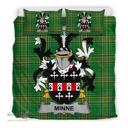 Irish Minne Coat of Arms Family Crest Ireland Bedding Set Irish National Tartan Irish County Bedding Set Duvet Covers