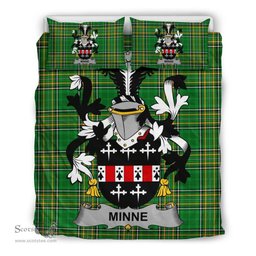 Irish Minne Coat of Arms Family Crest Ireland Bedding Set Irish National Tartan Irish County Bedding Set Duvet Covers