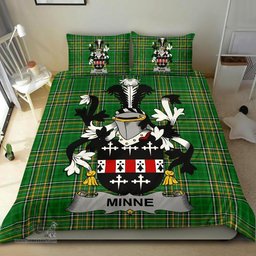 Irish Minne Coat of Arms Family Crest Ireland Bedding Set Irish National Tartan Irish County Bedding Set Duvet Covers