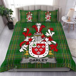 Irish Darley Coat of Arms Family Crest Ireland Bedding Set Irish National Tartan Irish County Bedding Set Duvet Covers