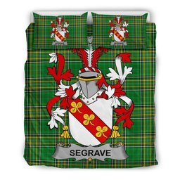 Irish Segrave Coat of Arms Family Crest Ireland Bedding Set Irish National Tartan Irish County Bedding Set Duvet Covers
