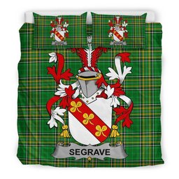 Irish Segrave Coat of Arms Family Crest Ireland Bedding Set Irish National Tartan Irish County Bedding Set Duvet Covers