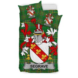 Irish Segrave Coat of Arms Family Crest Ireland Bedding Set Irish National Tartan Irish County Bedding Set Duvet Covers