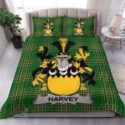 Irish Harvey or Hervey Coat of Arms Family Crest Ireland Bedding Set Irish National Tartan Irish County Bedding Set Duvet Covers