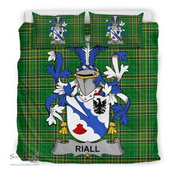 Irish Riall or Ryle Coat of Arms Family Crest Ireland Bedding Set Irish National Tartan Irish County Bedding Set Duvet Covers