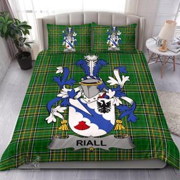 Irish Riall or Ryle Coat of Arms Family Crest Ireland Bedding Set Irish National Tartan Irish County Bedding Set Duvet Covers