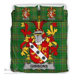 Irish Gibbons or McGibbons Coat of Arms Family Crest Ireland Bedding Set Irish National Tartan Irish County Bedding Set Duvet Covers